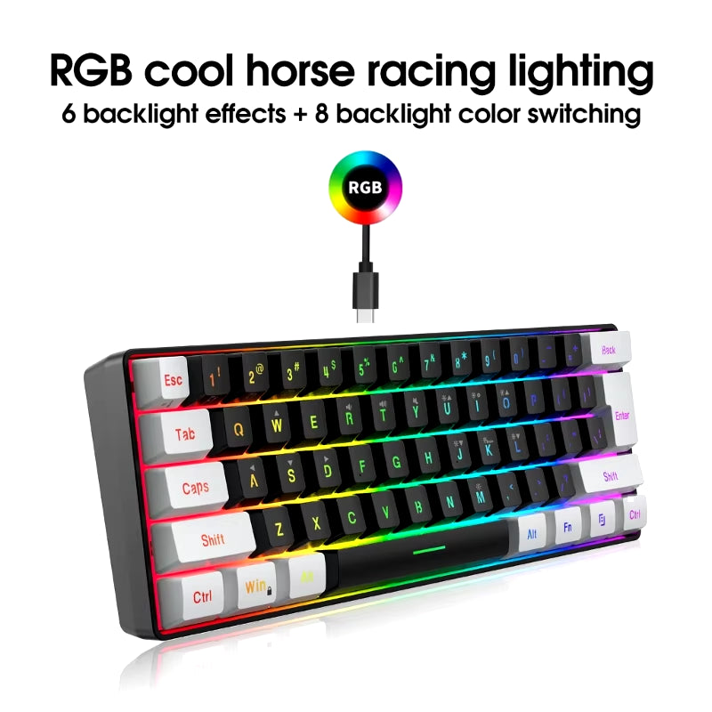 RGB Gaming Keyboard Comfortable Operation Feeling Input Dedicated Media Keys Keypad Water Resistant Gaming Keyboard