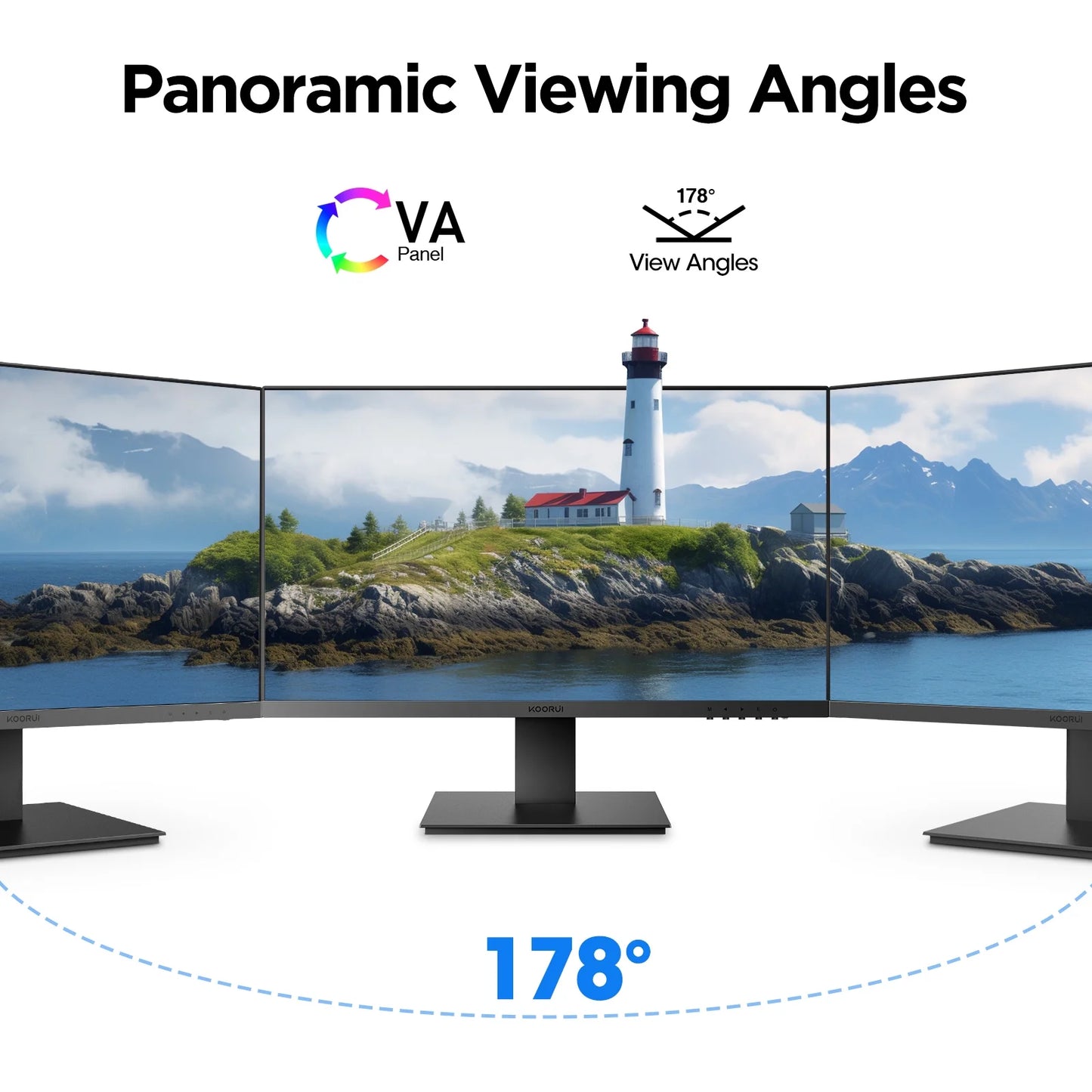 27" 1080P FHD 75 Hz Monitors for Computer, Eye Care, Tilt Adjustable, Black, 27N1A