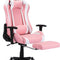 Pink Gaming Chair with Footrest High Back Ergonomic Adjustable Racing Style PU Leather Gaming Chair for Adults，Computer Gaming Chair with Headrest and Lumbar Support (Pink -2)