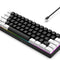 60% Wired Gaming Keyboard, RGB Backlit Mini Keyboard, Waterproof Small Ultra-Compact 61 Keys Keyboard for Pc/Mac Gamer, Typist, Travel, Easy to Carry on Business Trip (Black-White)