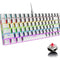 Wired Gaming Keyboard Rainbow Backlit Mechanical Keyboard Type-C 84 Keys Full Keys Anti-Ghosting for PC Gamers Work Office Blue Switch & Red Switch