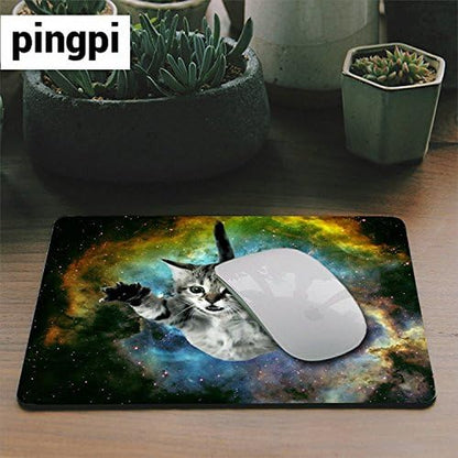 Mouse Pad Custom Design,Galaxy Fly Cat Mouse Pad Game Office Thicker Mouse Pad Decorated Mouse Pad