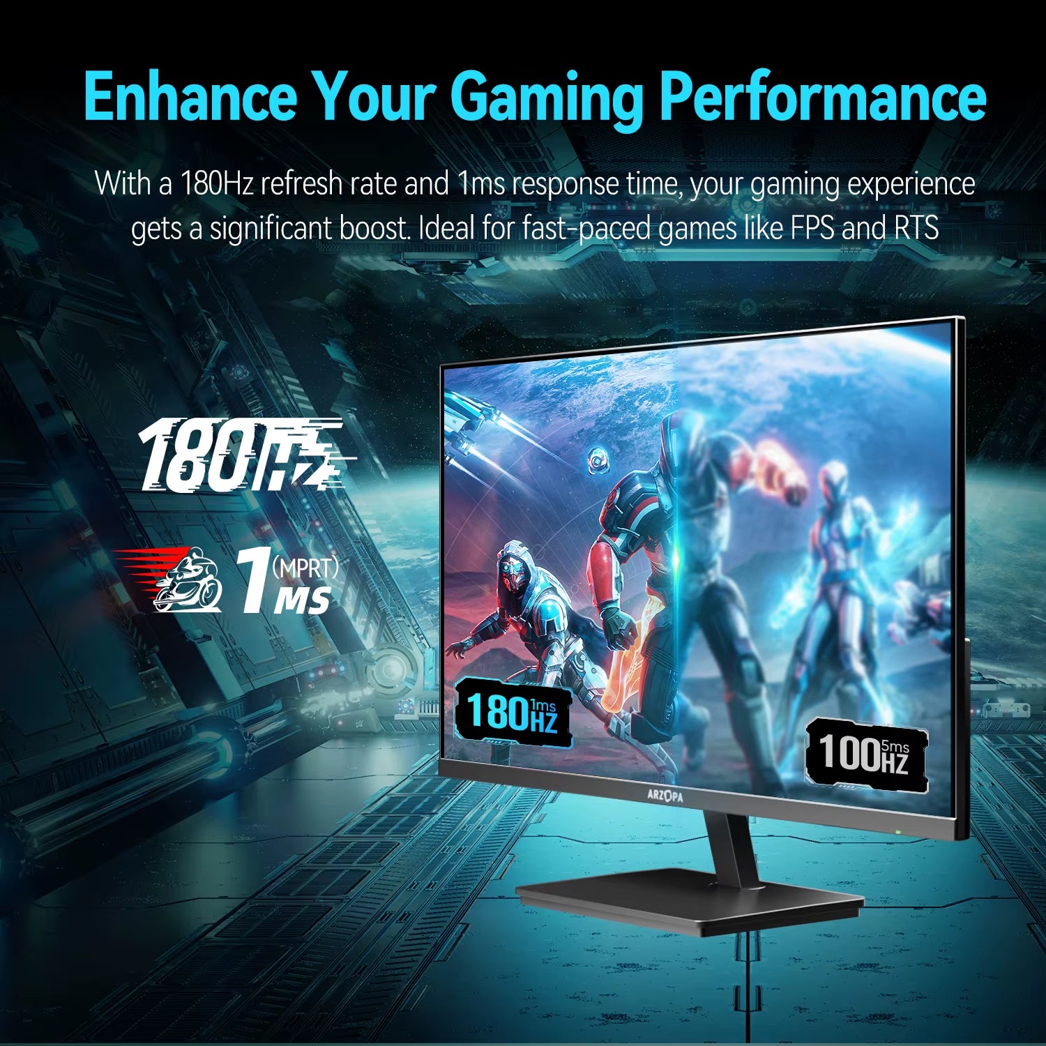 New  27Inch 180Hz 2K Fastips QHD PC Monitor 1Ms Freesync Gaming Monitor,M1Rc