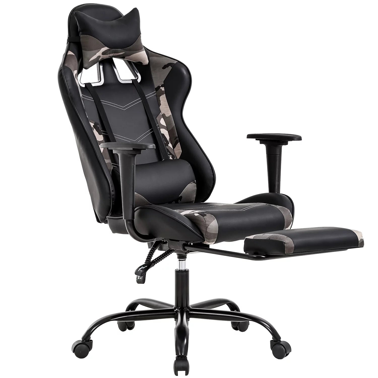 Adjustable & Ergonomic Swivel Gaming Chair, Camo