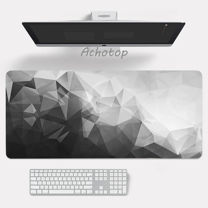 Black and White Mouse Pad Anime Gming Keyboard Mouse Pad PC Gamer Computer Rubber Japanese Mouse Pad XL Cute Office Desk Mats