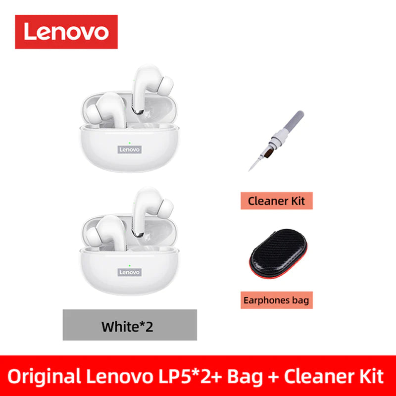 100% Original Lenovo LP5 Wireless Bluetooth Earbuds Hifi Music Earphone with Mic Headphones Sports Waterproof Headset 2022 New