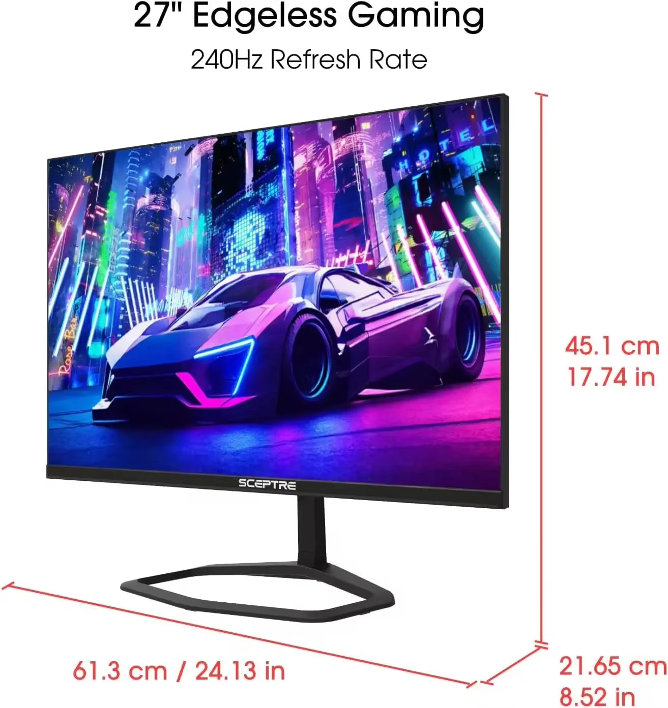 Sceptre 27 Inch 240Hz Gaming Monitor AMD Freesync Premium Displayport