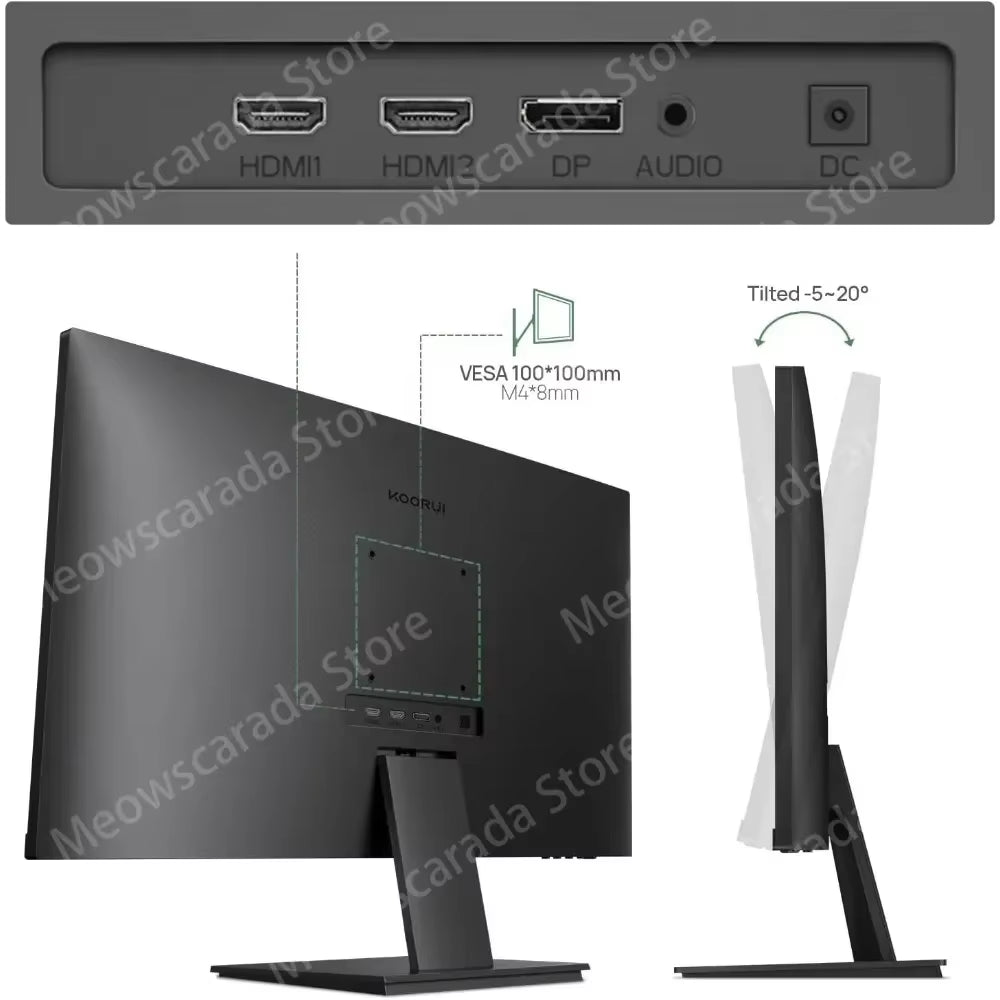 4K Monitor 27 Inch 3840 X 2160 UHD Gaming Monitor, IPS with VESA, HDR10, 90% DCI-P3, HDMI, Displayport Computer Monitor