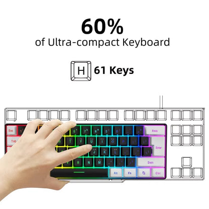 RGB Gaming Keyboard Comfortable Operation Feeling Input Dedicated Media Keys Keypad Water Resistant Gaming Keyboard