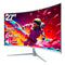 27 Inch Curved Monitor 100Hz, PC White Computer Gaming Monitor FHD 1080P, 1800R, Frameless, Built-In Speakers